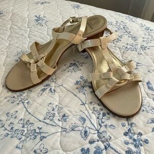 Circa Joan and David size 7.5 gold strappy sandals